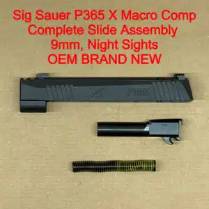 SIG SAUER P365 X-Macro Comp Complete Slide Assembly 9mm Optics Ready OEM Factory Black