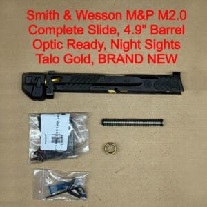 Smith & Wesson M&P M2.0 Performance Center 9mm Complete Slide Gold Accents