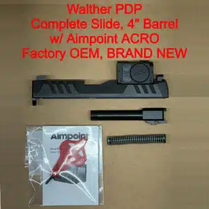 Walther PDP Compact Professional ACRO Complete Slide Assembly 4" 9mm OEM Factory Black
