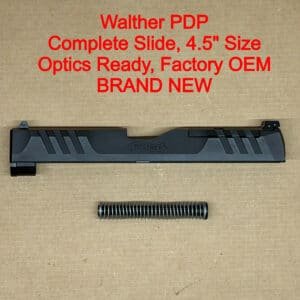 Walther PDP Full Size 9mm 4.5″ Complete Optics Ready Slide Assembly Black