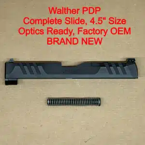 Walther PDP Full Size 9mm 4.5″ Complete Optics Ready Slide Assembly Black