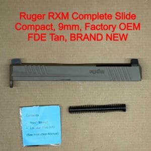 Ruger RXM 9mm OEM Optics Ready Slide Assembly FDE Tan Glock 19 Gen 3 Compatible