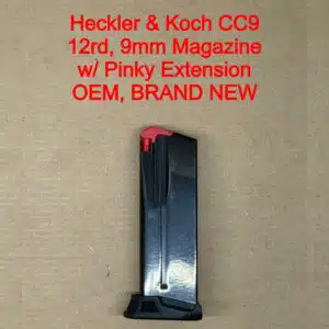 HK CC9 9mm 12 Round Magazine OEM Extended Finger Rest NEW 51000488