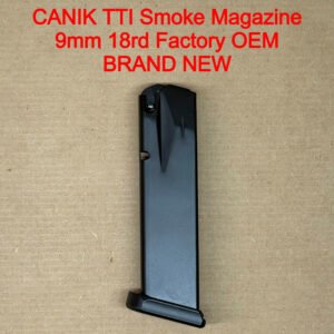 Canik TTI Combat 9mm 18 Round Magazine Smoke Black TTI Baseplate OEM NEW MA2430