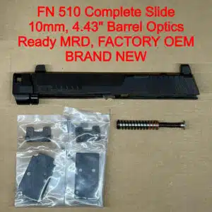 FN 510 MRD 10mm Complete Slide 4.43″ Barrel Auto-Index Compensator Black PVD