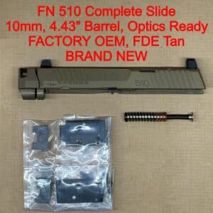 FN 510 MRD 10mm Complete Slide 4.43″ Barrel Auto-Index Compensator FDE Tan