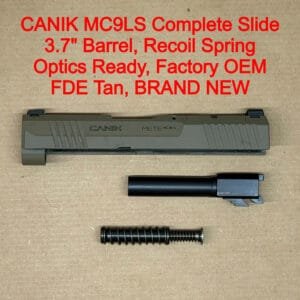 Canik Mete MC9LS 9mm 3.64″ Complete Slide Assembly FDE Tan Optics Ready OEM