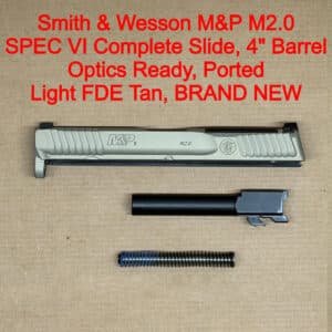 Smith & Wesson M&P M2.0 Metal Spec Series VI Champagne FDE Ported Slide Assembly