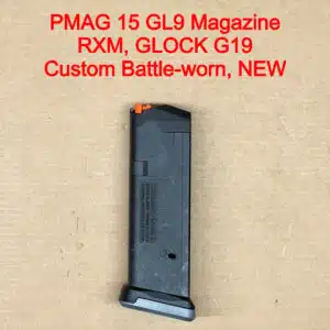 Magpul PMAG 15 GL9 Glock 19 Ruger RXM 9mm 15rd Custom Battle-Worn MAG550
