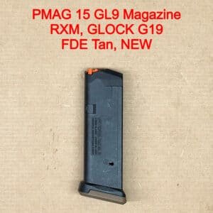 Magpul PMAG 15 GL9 Glock 19 Ruger RXM 9mm 15rd FDE Tan MAG550
