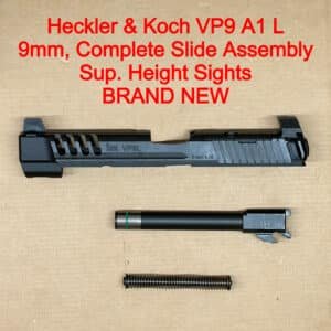 HK VP9A1 L 9mm 5″ Complete Slide OEM Suppressor Height Sights NEW