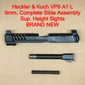 HK VP9A1 L 9mm 5″ Complete Slide OEM Suppressor Height Sights NEW