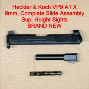 HK VP9A1 X 9mm 4.09″ Complete Slide OEM Suppressor Height Sights NEW