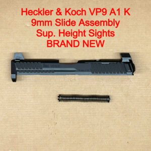 HK VP9A1 K 9mm Complete Slide OEM Black Suppressor Height Sights NEW