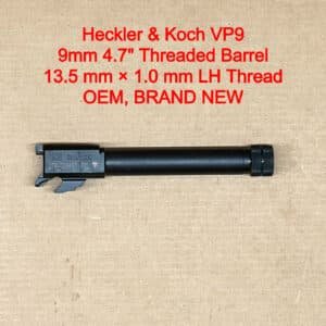 HK VP9 Tactical 9mm 4.7″ Threaded Barrel 13.5x1 LH w/ Steel Thread Protector