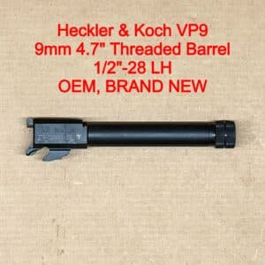 HK VP9 Tactical 9mm 4.7″ Threaded Barrel 13.5x1 LH w/ Steel Thread Protector