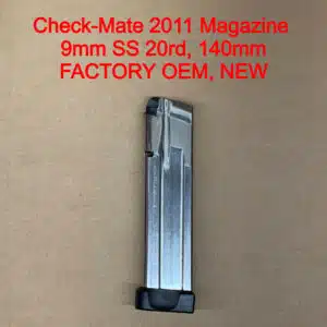 Check-Mate 2011 9mm 20 Round Stainless Steel Magazine Silver CM9-2011-140-S